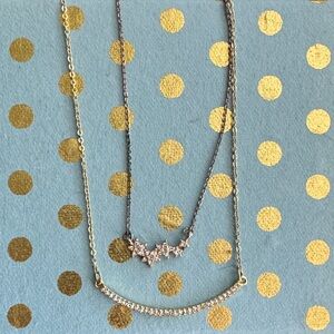 Elegant Gold and Crystal Necklace Set